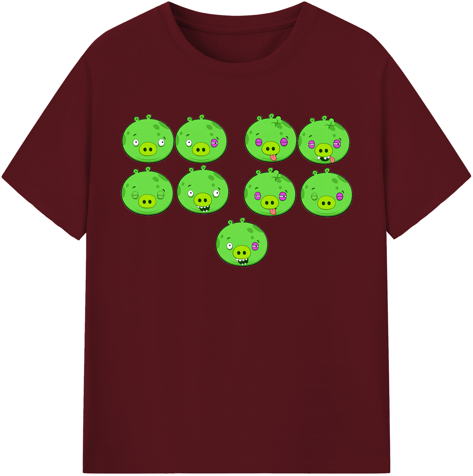 （画像用） Angry Birds アングリーバード 綿100％半袖Tシャツ（フロントプリント）